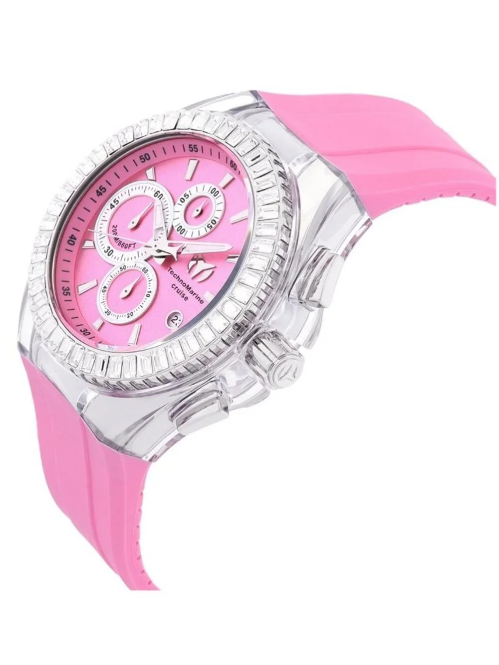 NWT Technomarine Cruise Chronograph Quartz Crystal Pink Dial Men's Watch